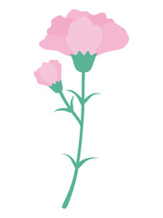 母の日のカーネーションの花のベクターイラスト