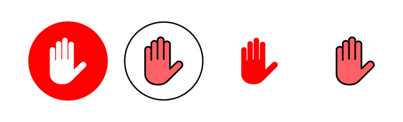 Hand icon set illustration. hand sign and symbol. hand gesture