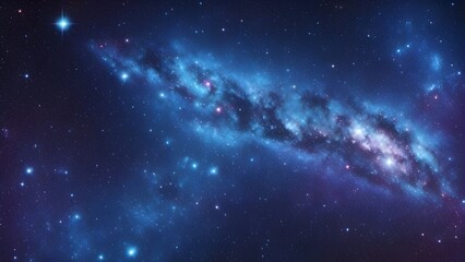 Galaxy dark black blue background Nebula and galaxies in space. Abstract cosmos purple pink pastel background. Night Sky and Deep Space.