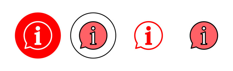 Information sign icon set  illustration. about us sign and symbol. question mark icon