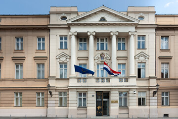 Croatian Parliament Building on Saint Mark`s Square, Zagreb, Croatia