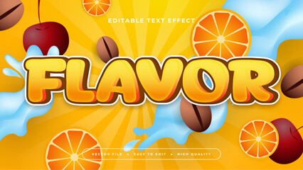 Colorful colourful flavor 3d editable text effect - font style
