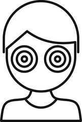 Health human disease icon outline vector. Dizzy sick. Vertigo adult pain