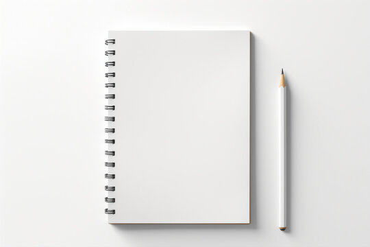 A clean notepad and pen mockup on a minimalist workspace.