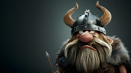 funny 3D Viking character - obrazy, fototapety, plakaty