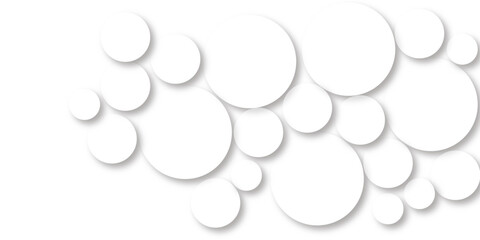 Modern abstract white background with circles. Abstract white geometric circle ring background with shadow. You can use for add, poster, design artwork, template, banner, wallpaper. 