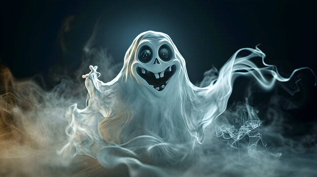 funny 3D ghost character