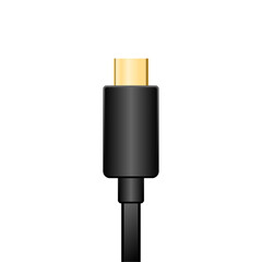 シンプルなイラスト_黒いMini Displayポート_背面