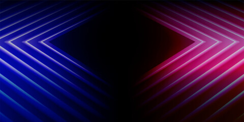3D red blue techno abstract background overlap layer on dark space with rhombus decoration. Modern graphic design element motion style concept for banner, flyer, card, brochure cover, or landing page.