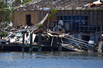 Hurricane debris fort myers beach florida salvanged boats
