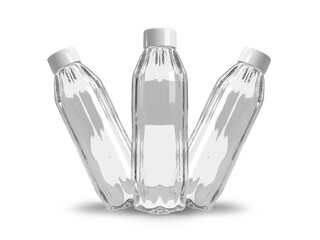 Water Bottle 3D Illustration Mockup Scene
