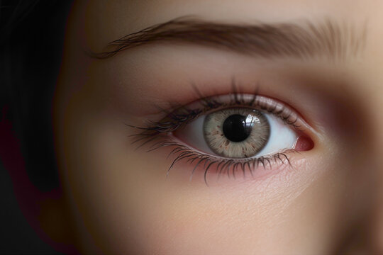 A close-up view of the facial details of a 3D doll, highlighting the lifelike eyes, delicate features, and realistic skin texture.