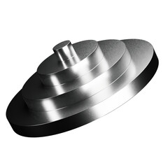 3D Chrome. 3D Abstract Shape. 3D Geometric Chrome.