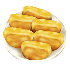 illustration of pukis summer squash cake 