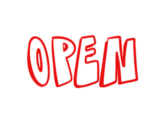 open graffiti vector isolated