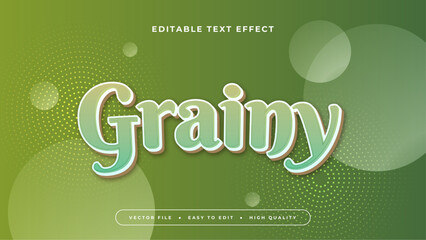 Green and white grainy 3d editable text effect - font style