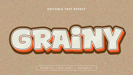 Brown beige and orange grainy 3d editable text effect - font style