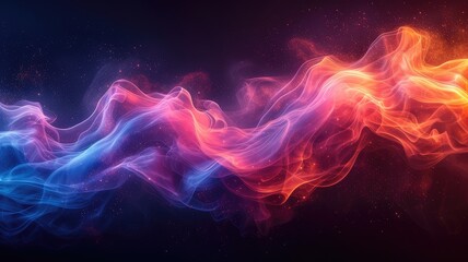 vivid neon waveforms. futuristic abstract background