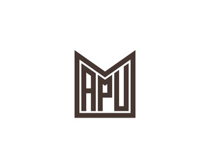 APU logo design vector template