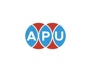 APU logo design vector template