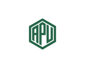 APU logo design vector template