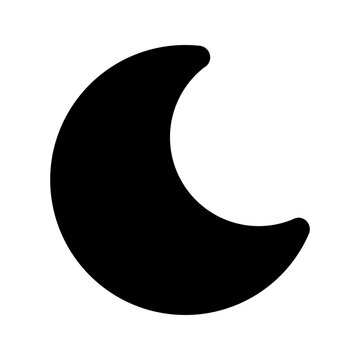 Half Moon Glyph Icon