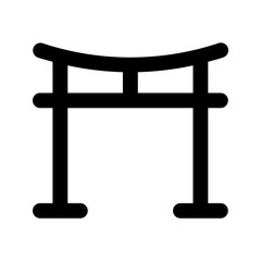 torii gate glyph icon