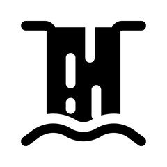 waterfall glyph icon