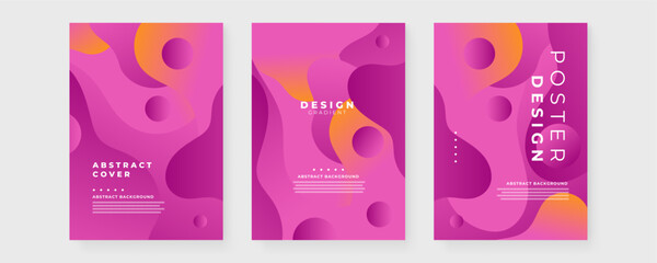 Orange and purple violet modern abstract covers gradient. Futuristic design with wave and fluid shapes. Vector design layout for banner presentations, flyers, posters, background and invitations