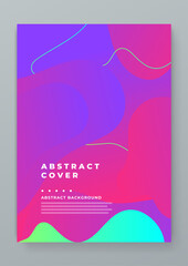 Green blue and purple violet modern abstract covers gradient. Futuristic design with wave and fluid shapes. Vector design layout for banner presentations, flyers, posters, background and invitations