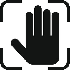 Palm verification icon simple vector. Bio smart scan. Signature id scanner