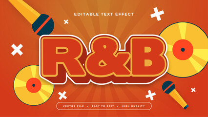 Orange black and red rnb 3d editable text effect - font style