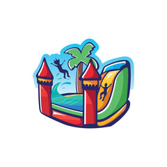 Toy shop emblem design. Colorful design