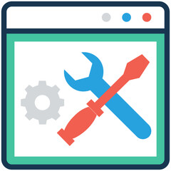 An icon of configure flat design 