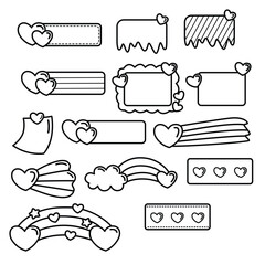 romantic hand drawn cute love