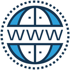 An icon of domain flat vector 