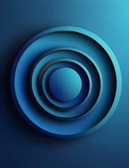 blue gradient abstract background with modern 3d circle shapes Generative AI