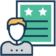 An icon of vip flat vector 