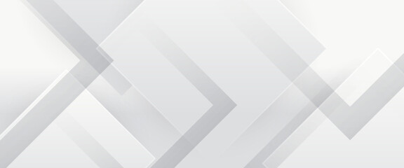 White vector abstract banner with simple geometric shapes. For cover design, book design, poster, cd cover, flyer, website backgrounds or advertising