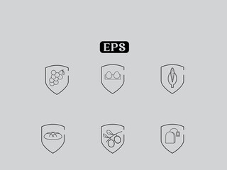 Food icon design vector graphic of template, sign and symbol