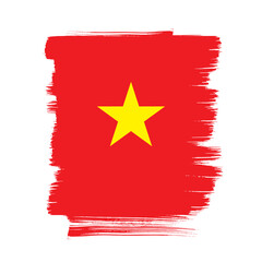 Flag of Vietnam, brush stroke background