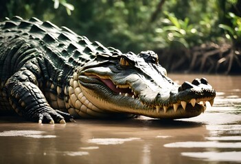 alligator in the everglades - obrazy, fototapety, plakaty