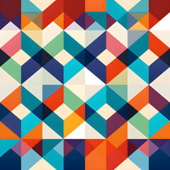 **** Revolving Geometric Shapes: The Masterful Tessellation of Colors & Symmetry