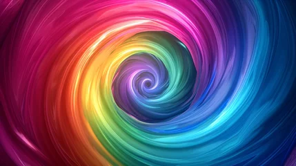 Foto op Plexiglas Abstract colorful swirl 3D background, abstract graphic poster PPT background © lin