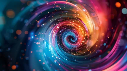 Foto op Canvas Abstract colorful swirl 3D background, abstract graphic poster PPT background © lin