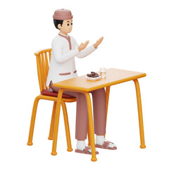 3D Character Man Is Iftar