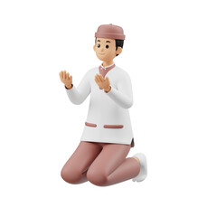 3D Character Man Praying