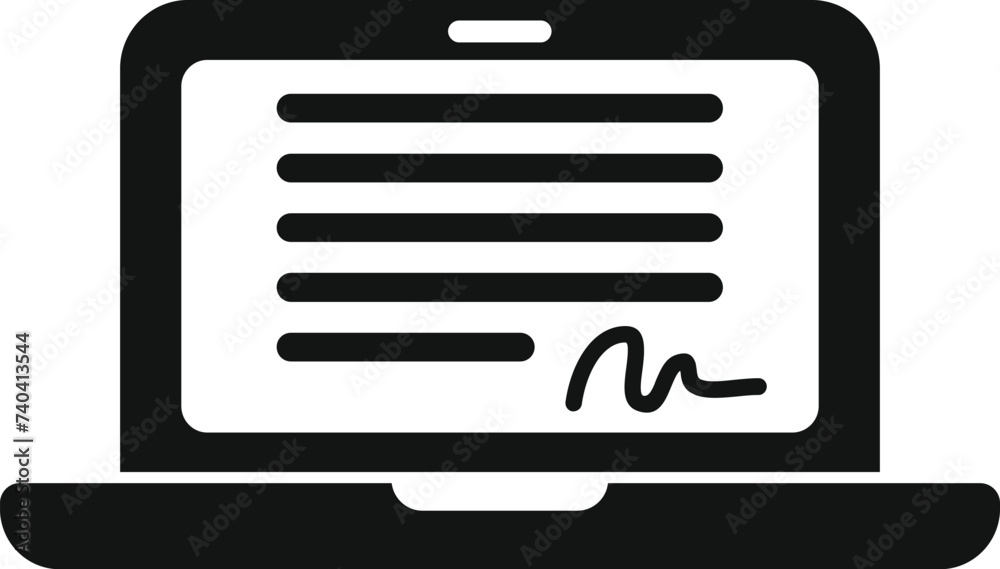 Poster check user security icon simple vector. solitary detect. access approve scanner