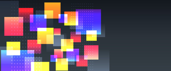 Colorful vector abstract geometrical shape modern banner. For website, banners, brochure, posters, flyer, card, and cover