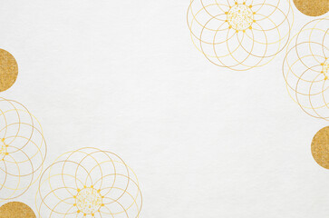 Luxury Japanese modern style background with Japanese washi paper texture. Abstract floral patterned washi paper.